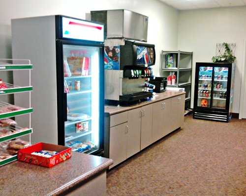A well equipped indoor snack bar.