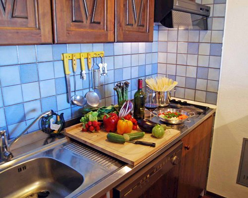A well equipped kitchen.