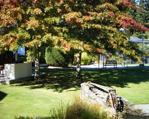 Scenic picnic area with a fall.