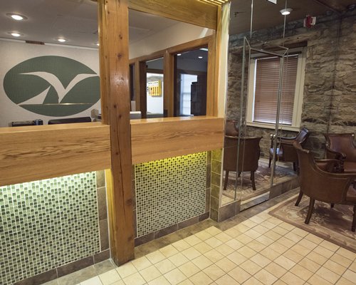 Reception and lounge area at Newport Bay Club & Hotel.