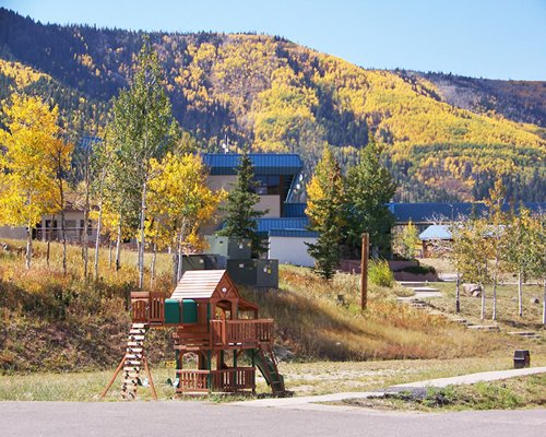 An outdoor playscape.