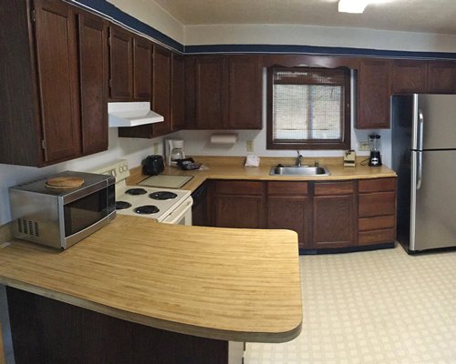 A large well furnished kitchen.