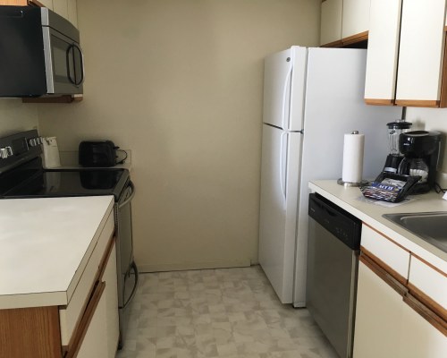 A WELL FURNISHED KITCHEN.