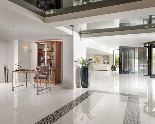 A large indoor hallway.