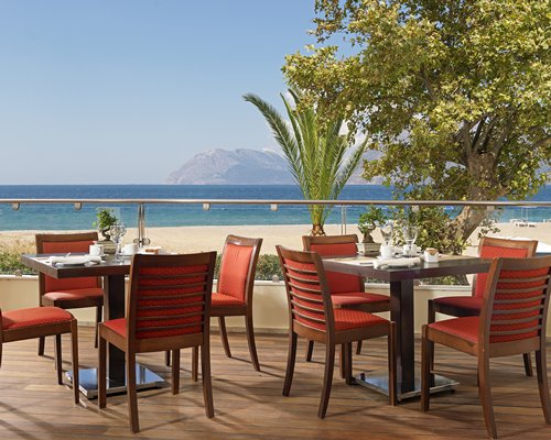 An outdoor fine dining area.