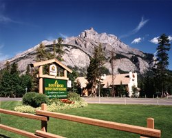 Signboard of Banff Rocky Mountain Resort.