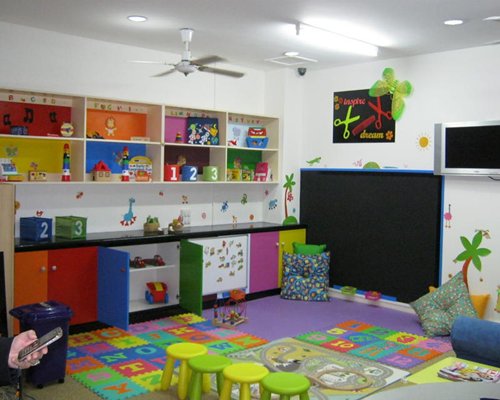 An indoor recreation room for kids.