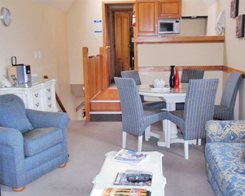 An open plan living room and dining area.