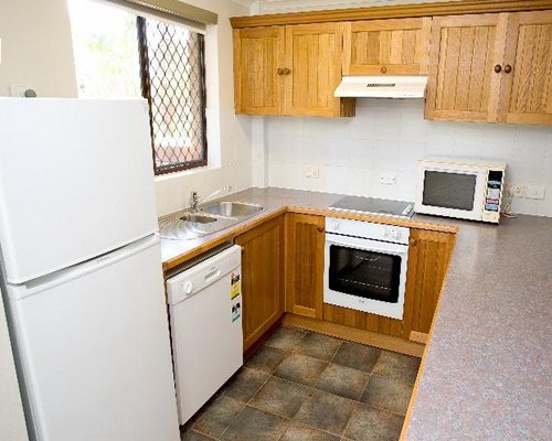 A well furnished kitchen.