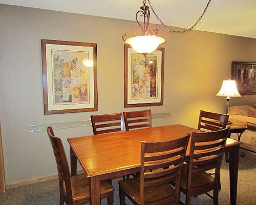 A well furnished dining area.