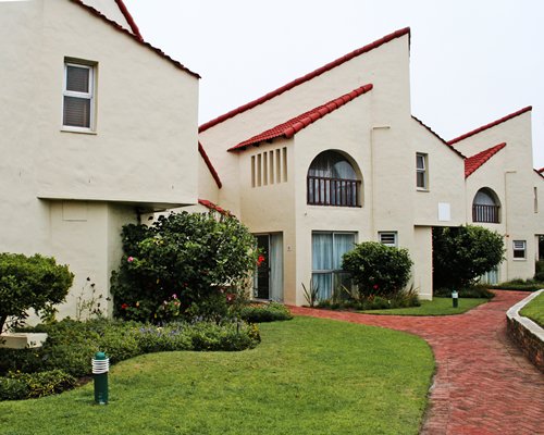 Scenic exterior view of multiple unit balconies.