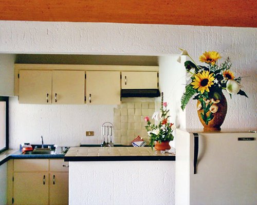 A well equipped kitchen.