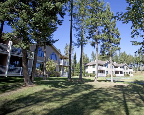 Scenic exterior view of the Meadow Lake Golf Resort with the trees.