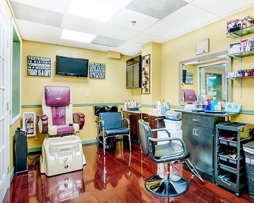 A well equipped salon.