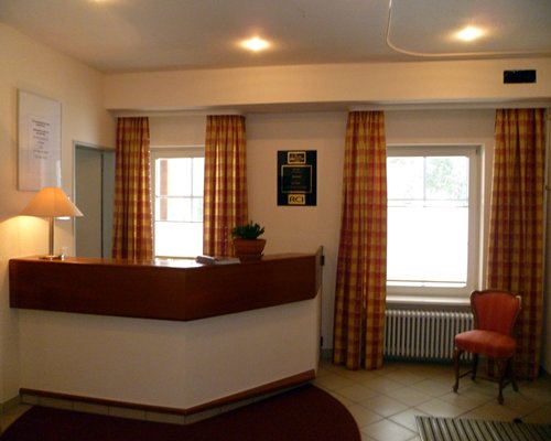 Reception at Erlenbruck with outside view.