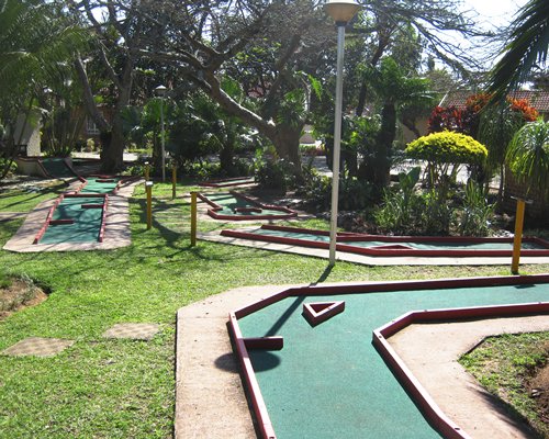 An outdoor golf course.
