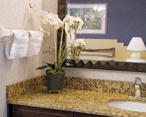 A single sink vanity.