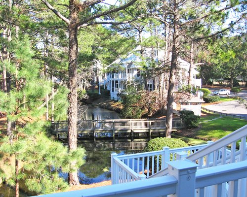 Balcony view of resort units.