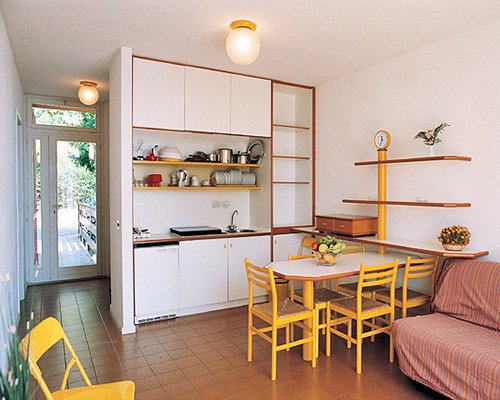 An open plan living room and dining area.