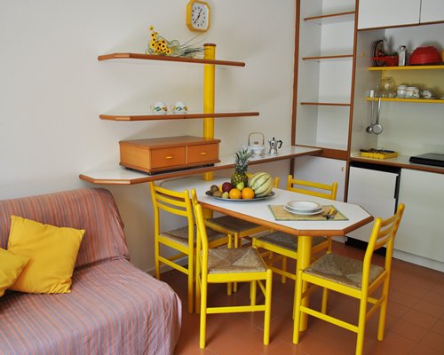 A well furnished open plan living and dining area.