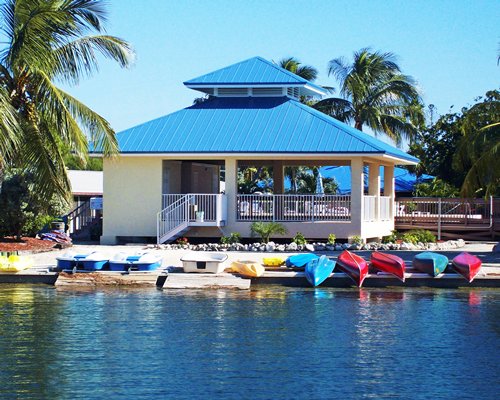 A marina alongside the resort unit.