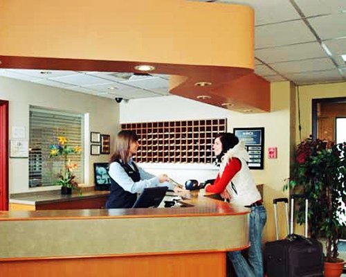 Reception area at Chalets la Falaise.