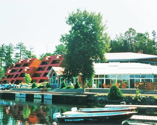A marina alongside the resort.