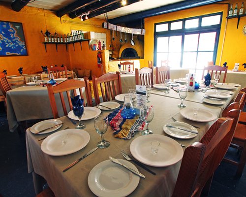 Indoor restaurant at Club Mykonos Langebaan.