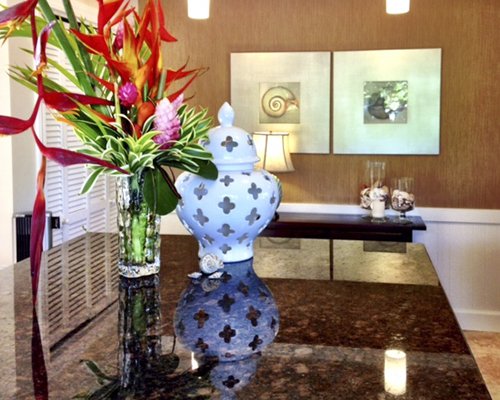 A well furnished dining room.