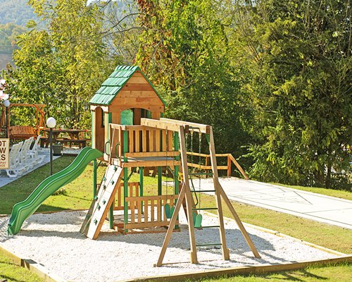 An outdoor playscape.