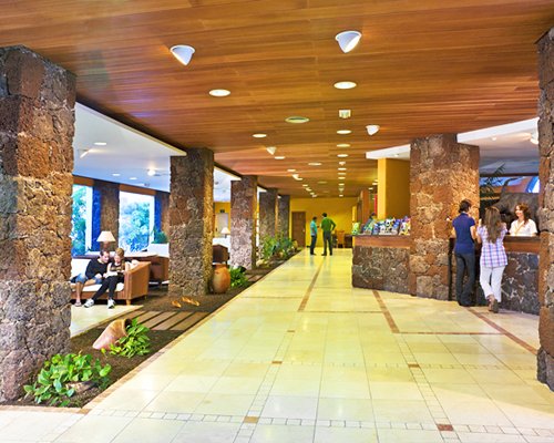 A well furnished reception area of Callao Garden resort.