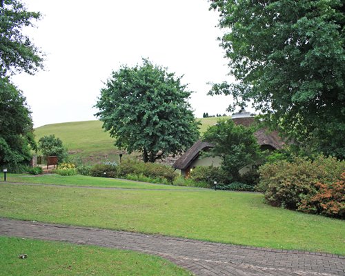 An exterior view of the resort unit.