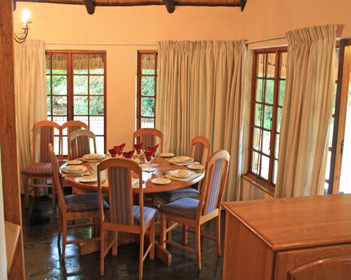 A well furnished dining room.