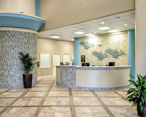 A well furnished reception area of Discovery Beach Resort.
