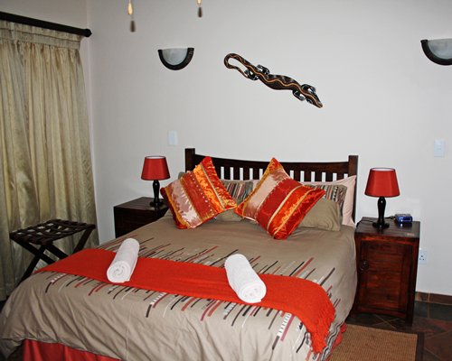A well furnished bedroom at Sondela Nature Reserve.