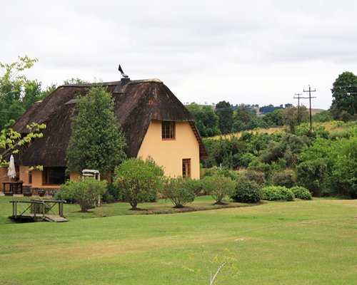 Scenic exterior view of the Mount Champagne resort.