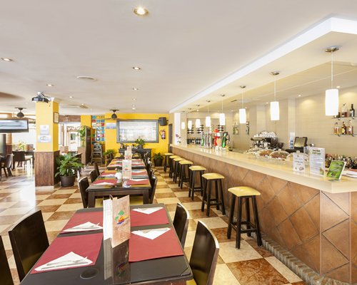 Indoor restaurant at Crown Resorts at Club Marbella.