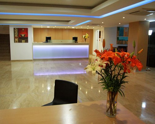 A well furnished reception area of Malama Beach Club resort.