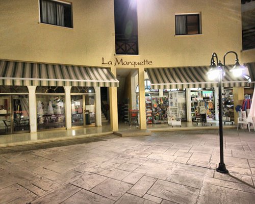 An exterior view of the well stocked shop at La Marquette.