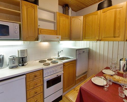 A well furnished dining area.