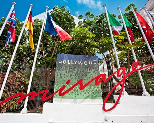 A signboard of the Hollywood Mirage Club.