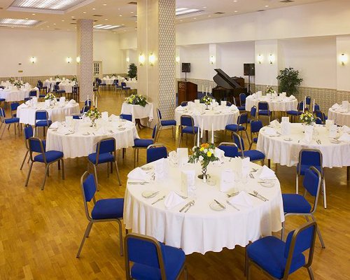 An indoor fine dining restaurant.