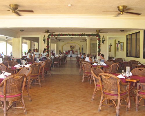 Indoor restaurant at Tropicana Caribe.