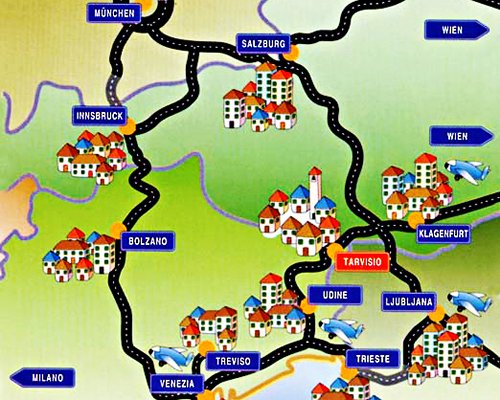 A route map of the Residence Camporosso II resort.