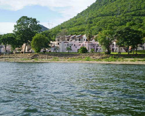Lake view of the resort.