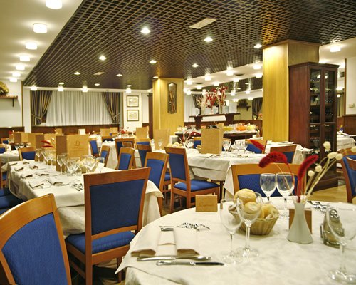 A large well furnished indoor fine dining restaurant.