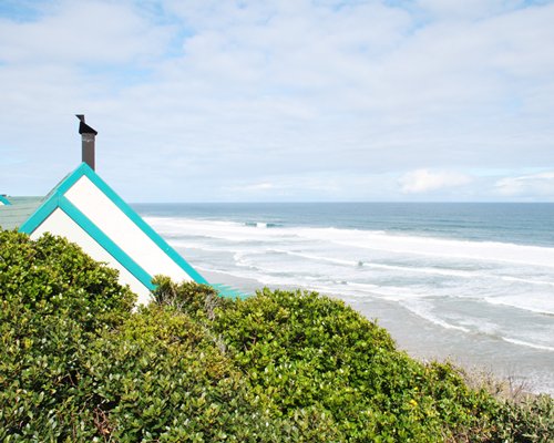 A view of the coastal area alongside the ocean.