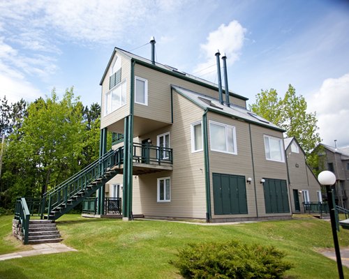 Scenic exterior view of a unit with stairway.