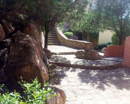 Scenic pathway and stairway to a condo at Residence Cormorani Bis.
