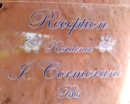 Signboard of reception Residence J Cormorani Bis.